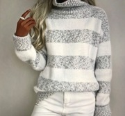 Sweter-golf damski róż. M