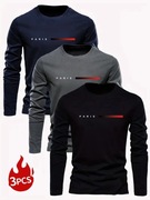 Bluzy z długim rękawem 3 szt. (granatowa/szara/czarna) rozm. L