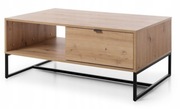 Ława stolik z szufladą dąb artisan loft metal AMR