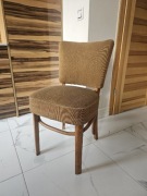 Fotel tapicerowany prl wygodny sprężyny drewniany deco