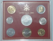 Watykan - zestaw rocznikowy 2001 r. , rzadkie