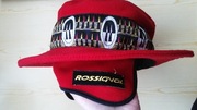 Kapelusz,czapka, ROSSIGNOL,Francja,aztecki wzór,czerwona,narty,wind stopper