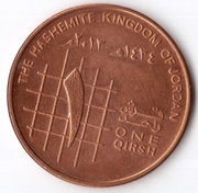 JORDANIA 1 kirsz 2013 (1434), KM# 78, AU