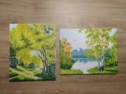 WYPRZEDAŻ KOLEKCJI: ZESTAW RĘCZNIE MALOWANYCH OBRAZÓW-W ŻÓŁTYCH ODCIENIACH