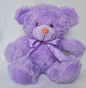 Pluszowy miś niedźwiedź maskotka fioletowy Russ Berrie Wellesley 35cm