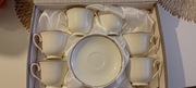 Nowe zestaw porcelanowy filiżanki ze spodkami 6 sztuk
