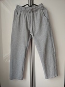 Cotton Traders szare spodnie dresowe dresy luźne z kieszeniami XS S