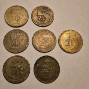 Zestaw 7 monet 5zł 1976-1988
