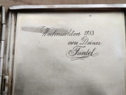 PAPIEROŚNICA SREBRZONA MONOGRAM GRAWER NIEMCY 1933r