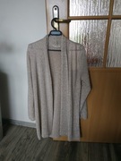 Sweter mieniący beż złoto srebro dłuższy _BDB__ M/L