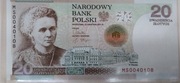 Banknot kolekcjonerski 20 zł – Maria Skłodowska-Curie 