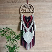 Makrama na kole z imieniem łapacz snów imienna