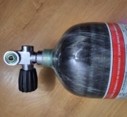 Ultralekka butla z włókna węglowego 300 bar 6,8l z zaworem max 230 bar