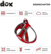 Szelki Regulowane Dla Psa XL Czerwone Odblaskowe