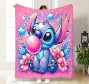Nowy Duży mięciutki koc bajkowy Stitch 150x200