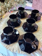 Serwis kawowy x6 czarny 8kątny France esso collect