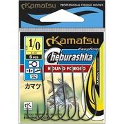 Kamatsu Cheburashka Round Forged 1/0 Czarny Nikiel Duże Oczko 6PCS