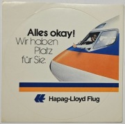 Hapag-Lloyd Flug, Oryginalna naklejka z lat 70-tych XX wieku