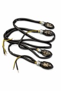 Kierunkowskazy LED do motocykla / skutera – zestaw 4 szt czarne