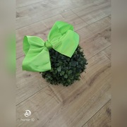 Seledynowa duża kokarda spinka około 20cm Nowa