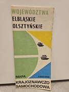 Stara mapa krajoznawczo samochodowa województwa Elbląskie, Olsztyńskie