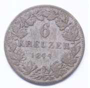 RBBA3 Niemcy Hesja 6 Krajcarów 1844