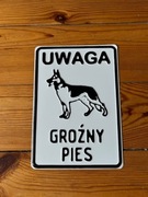 Tabliczka UWAGA GROŹNY PIES