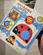Czuczu zwierzątka puzzle z dziurką 18m+ dla dzieci 12 układanek