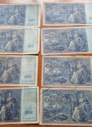 8 banknotów 100 marek 1908r