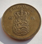 DANIA 2 Kroner 1951 ŁADNA