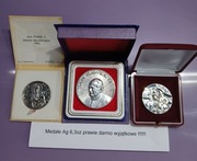 Zestaw srebrnych Ag medali PRL Rodzynki !!!