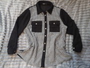 Nowa Shein Kurtka sztruksowa, katana lekka przejściowa w Pepitkę rozm.XL