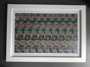 Stereogram, obrazek 3D, magiczne oko w ramce 33x24cm