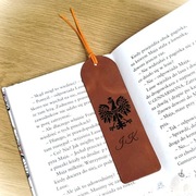 Zakładka do książki Godło Polski Orzeł z grawerem skórzana 