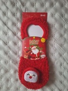 Świąteczne skarpetki balerinki kapcie 3D Mikołaj NOWE 39-42 N&T