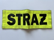 Duży Napis STRAŻ na Plecy – Odblaskowy, Żółty Neon – Rzep