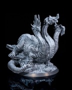 Trójgłowa Hydra figurka 32mm 14K zgodna z DnD RPG Pathfinder Warhammer