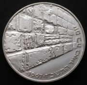 Izrael 10 lirot 1967 - Ściana Płaczu - Victory Coin - srebro - stan 1/2