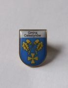 Herb gmina Celestynów przypinka pin odznaka wpinka
