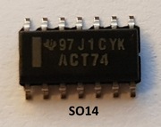 74ACT74   Dual D Type Positive Edge Triggered Flip Flop