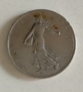 Moneta Francja 1 franc 1972 siewca, odwrotka