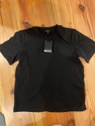 Massimo Dutti nowa koszulka tshirt bawełna brązowa czekoladowa