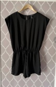 Forever 21 czarny damski krótki kombinezon romper playsuit M dwuwarstwowy 