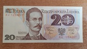 20zł 1982r. Seria AU , stan UNC