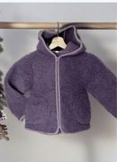 kurtka dziecięca dziewczynka 5 6 7 lat 116 122 100% wełna bluza fioletowa