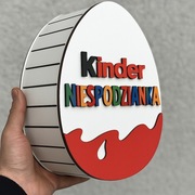 Pudełko drewniane Kinder Niespodzianka 30 cm PUSTE