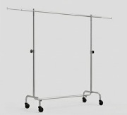 Wieszak sklepowy stojak regulowany na odziez ubrania z kółkami ruchomy