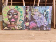 Okazja dwa obrazy twarz graffiti afro akryl obraz napisy podobrazie 