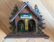 Zabytkowy barometr aneroidowy w drewnie – antyk vintage retro