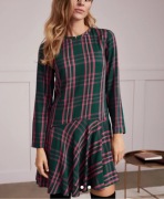 Sukienka Taranko krata falbana 38 M wiskoza